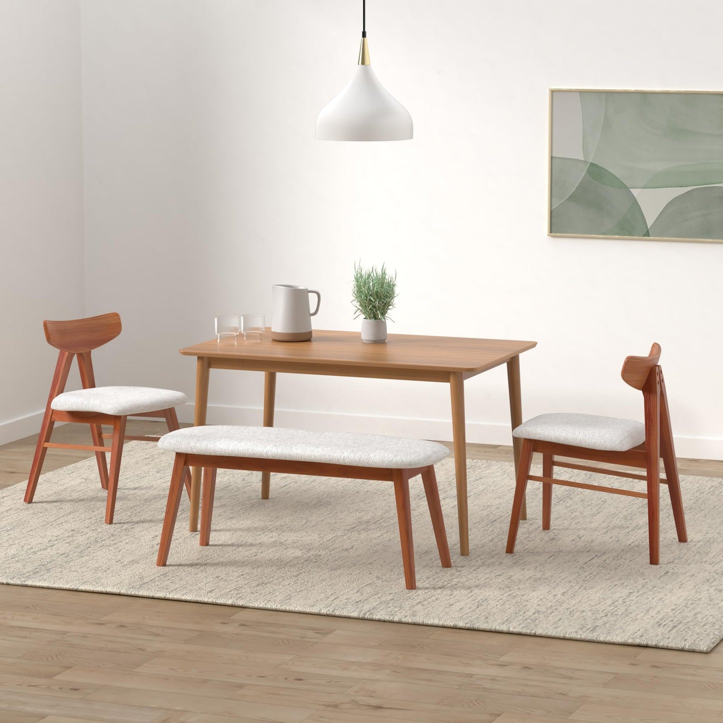 Zinus Mid-Century Modern Wood Dining Table / Natural Traditional