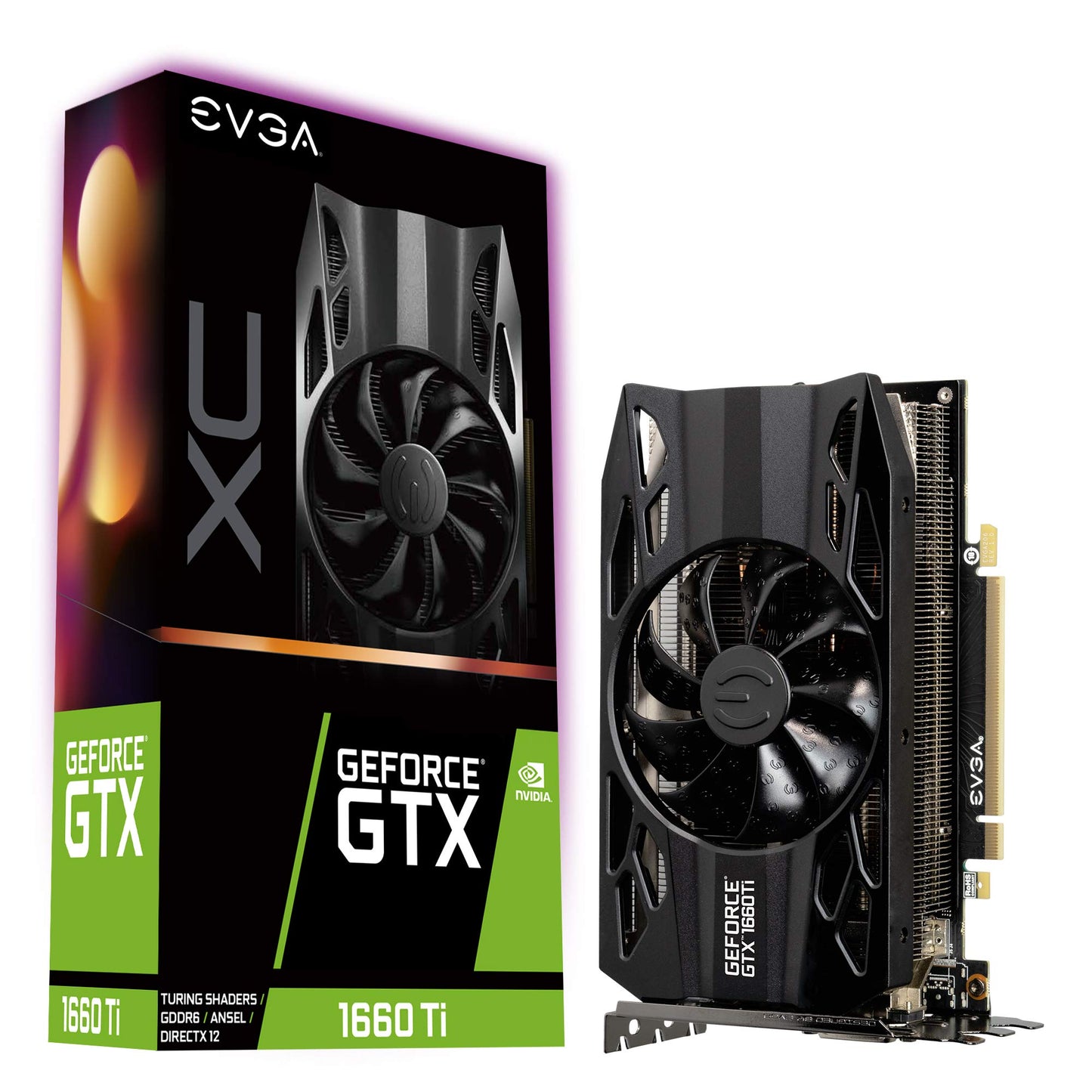 EVGA GeForce GTX 1660 Ti XC, Overclocked, 2.75 Slot Extreme Cool, 65C Gaming, 6GB GDDR6, 06G-P4-1263-KR Graphics Card XC Gaming