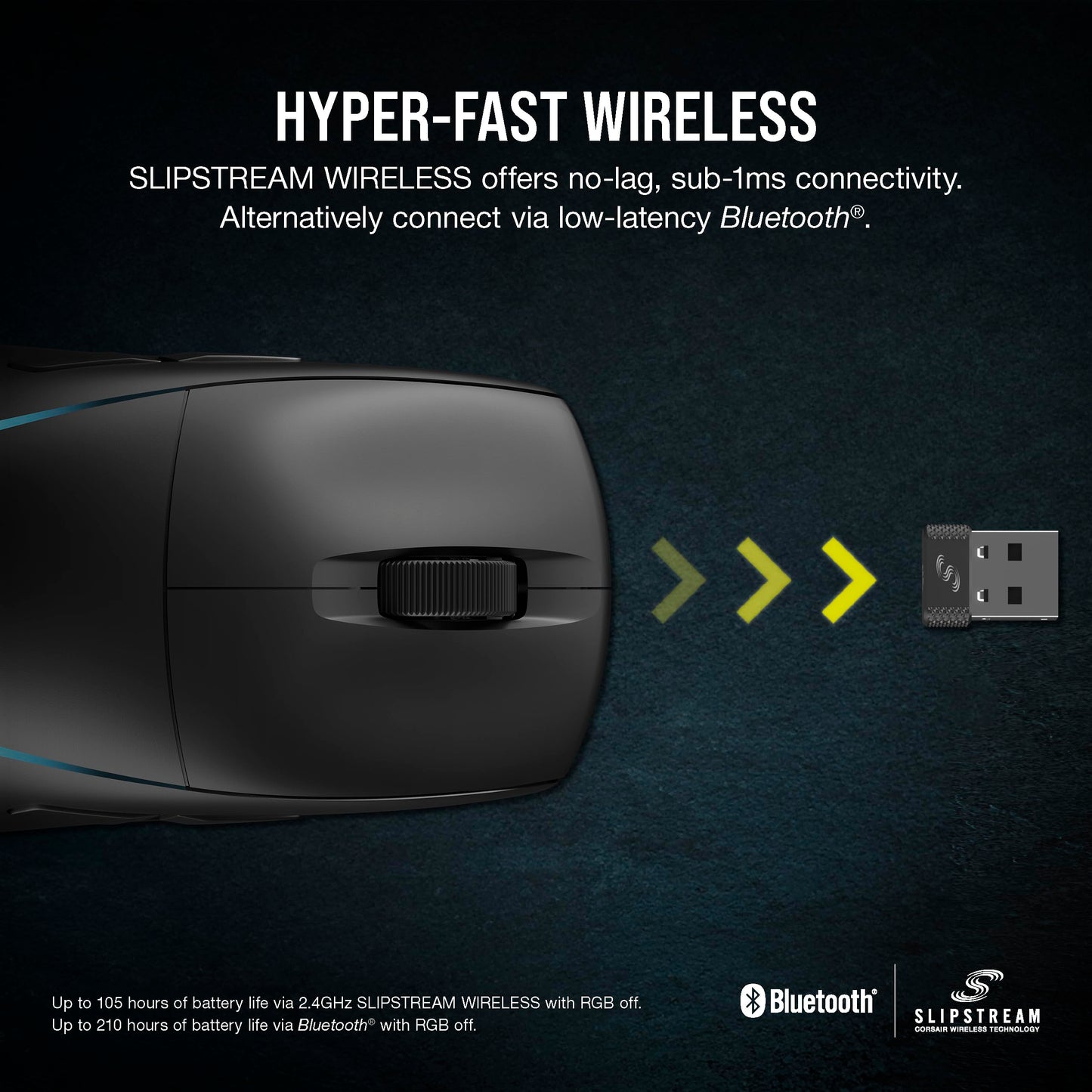 Corsair M75 Wireless RGB Lightweight FPS Gaming Mouse – 26,000 DPI – Swappable Side Buttons – iCUE Compatible – PC – Black Wireless Mouse