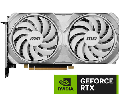 MSI Gaming RTX 4070 Super 12G Ventus 2X White OC Graphics Card (NVIDIA RTX 4070 Super, 192-Bit, Boost Clock: 2520 MHz, 12GB GDRR6X 21 Gbps, HDMI/DP, Ada Lovelace Architecture)