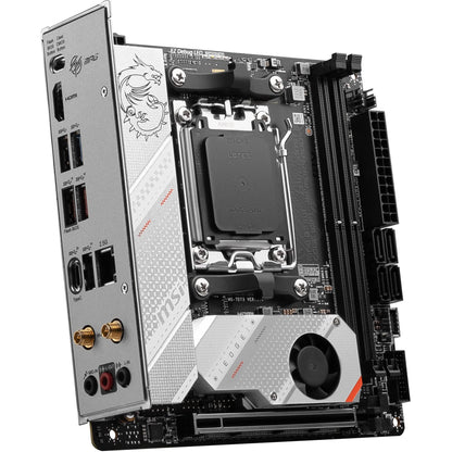 MSI MPG B650I Edge WiFi Gaming Motherboard (AMD AM5, Mini-ITX, DDR5, PCIe 4.0, M.2, SATA 6Gb/s, USB 3.2 Gen 2, HDMI, Wi-Fi 6E, AMD Ryzen 7000 Series Desktop Processors) ITX