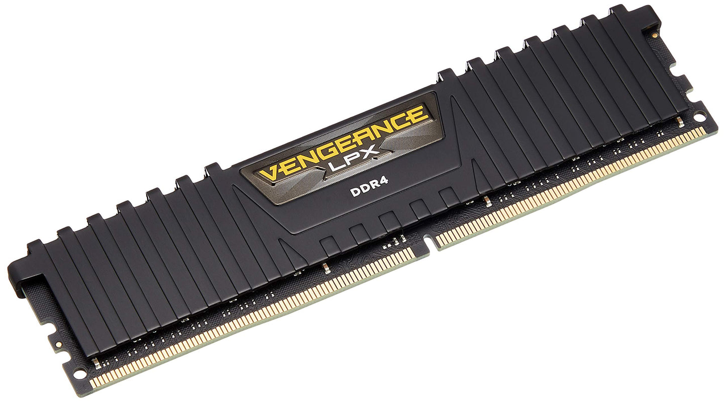 Corsair Vengeance LPX 64GB (4x16GB) DDR4 3733 (PC4-29800) C17 with Airflow for Intel Z370 - Black PC Memory CMK64GX4M4K3733C17 64GB Kit (4x16GB) 3733MHz C17