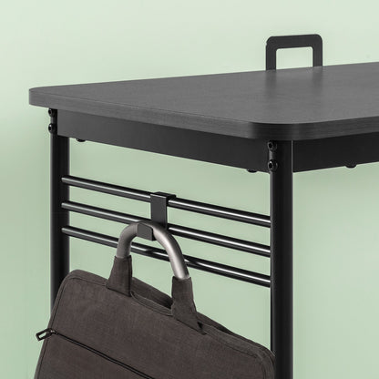 Zinus Retro Metal Framed Desk in Espresso Contemporary