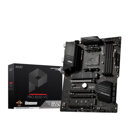 MSI PRO B550-VC ProSeries Motherboard (AMD AM4, DDR4, PCIe 4.0, SATA 6Gb/s, M.2, USB 3.2 Gen 2, HDMI/DP, ATX)