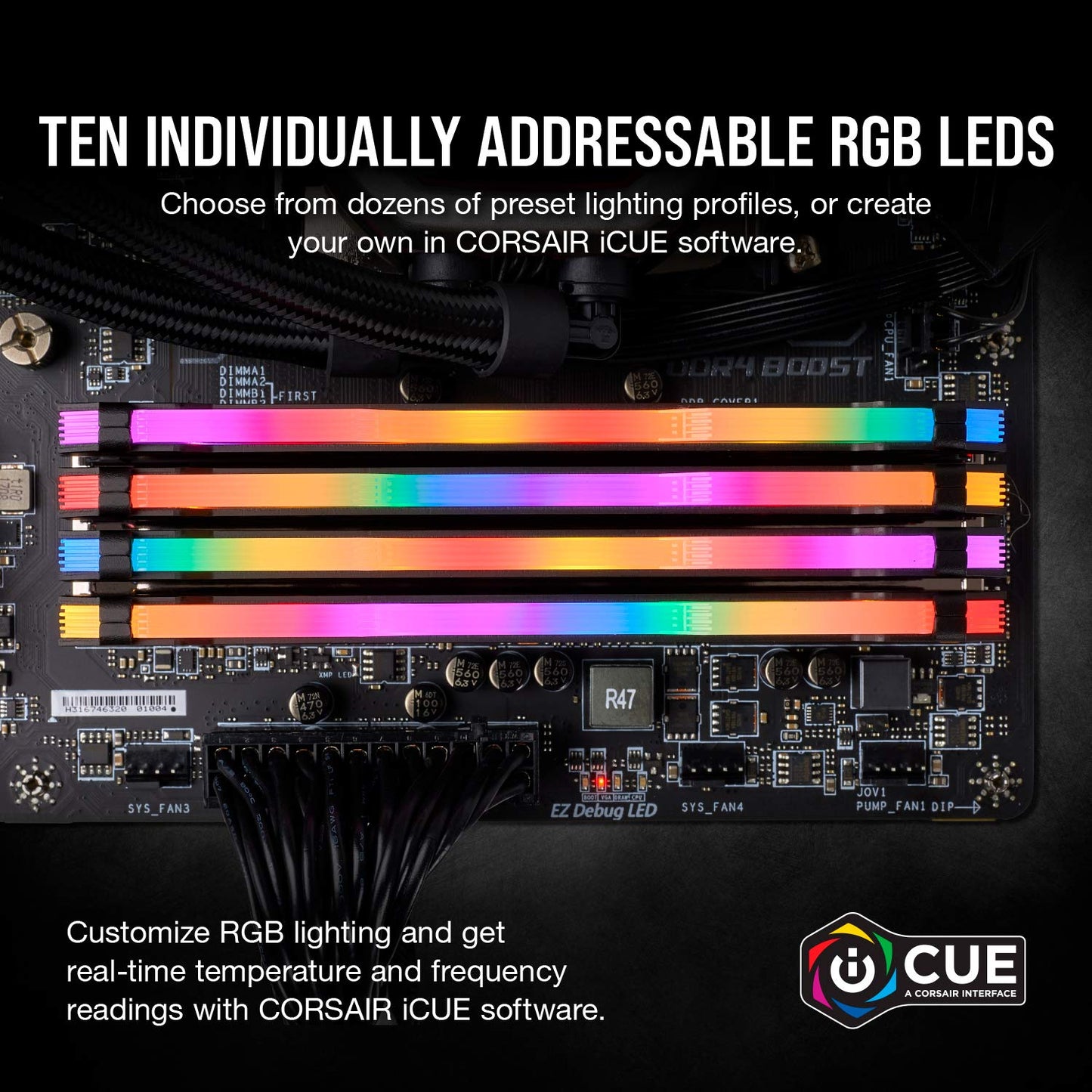 Corsair RGB PRO 16GB (2x8GB) DDR4 2933 (PC4-23400) C16 Desktop Memory - Black (CMW16GX4M2Z2933C16) 16GB (2x8GB)