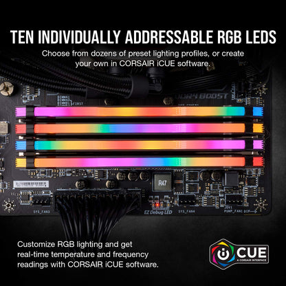 Corsair RGB PRO 16GB (2x8GB) DDR4 2933 (PC4-23400) C16 Desktop Memory - Black (CMW16GX4M2Z2933C16) 16GB (2x8GB)