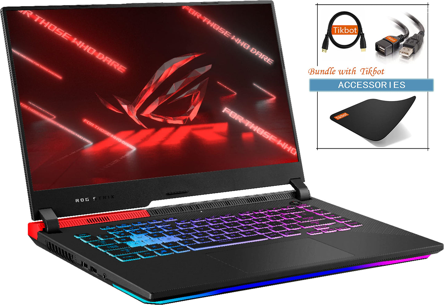 ASUS ROG Strix G15 Gaming Laptop, 15.6" 300Hz FHD, Radeon RX 6800M GPU, AMD Ryzen 9-5900HX, RGB Keyboard, Windows 10, Accessories (32GB RAM | 1TB PCIe SSD) 32GB | 1TB SSD