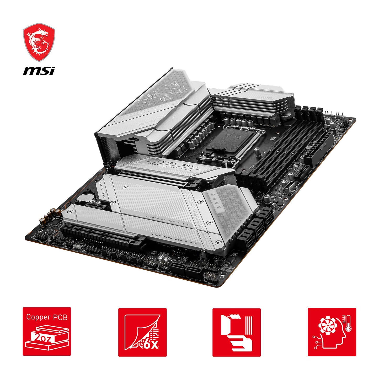 MSI MPG Z790 Edge TI MAX WiFi Gaming Motherboard (Supports 12th/13th Gen Intel Processors, LGA 1700, DDR5, PCIe 5.0, M.2, 2.5Gbps LAN, USB 3.2 Gen2, Wi-Fi 7, ATX)