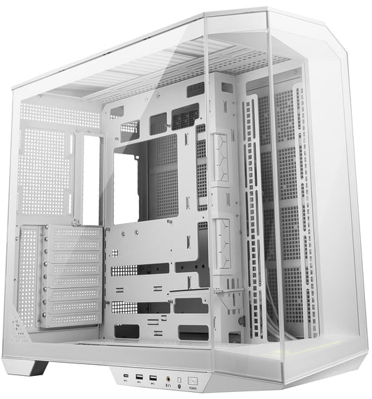 MSI MAG PANO 100L PZ White Mid Tower ATX Gaming Case, ABS Plastic, SPCC Steel, Tempered Glass, Support Back-Connect, 270-degree Panoramic Display, GPU Support Stand, Dust Filter