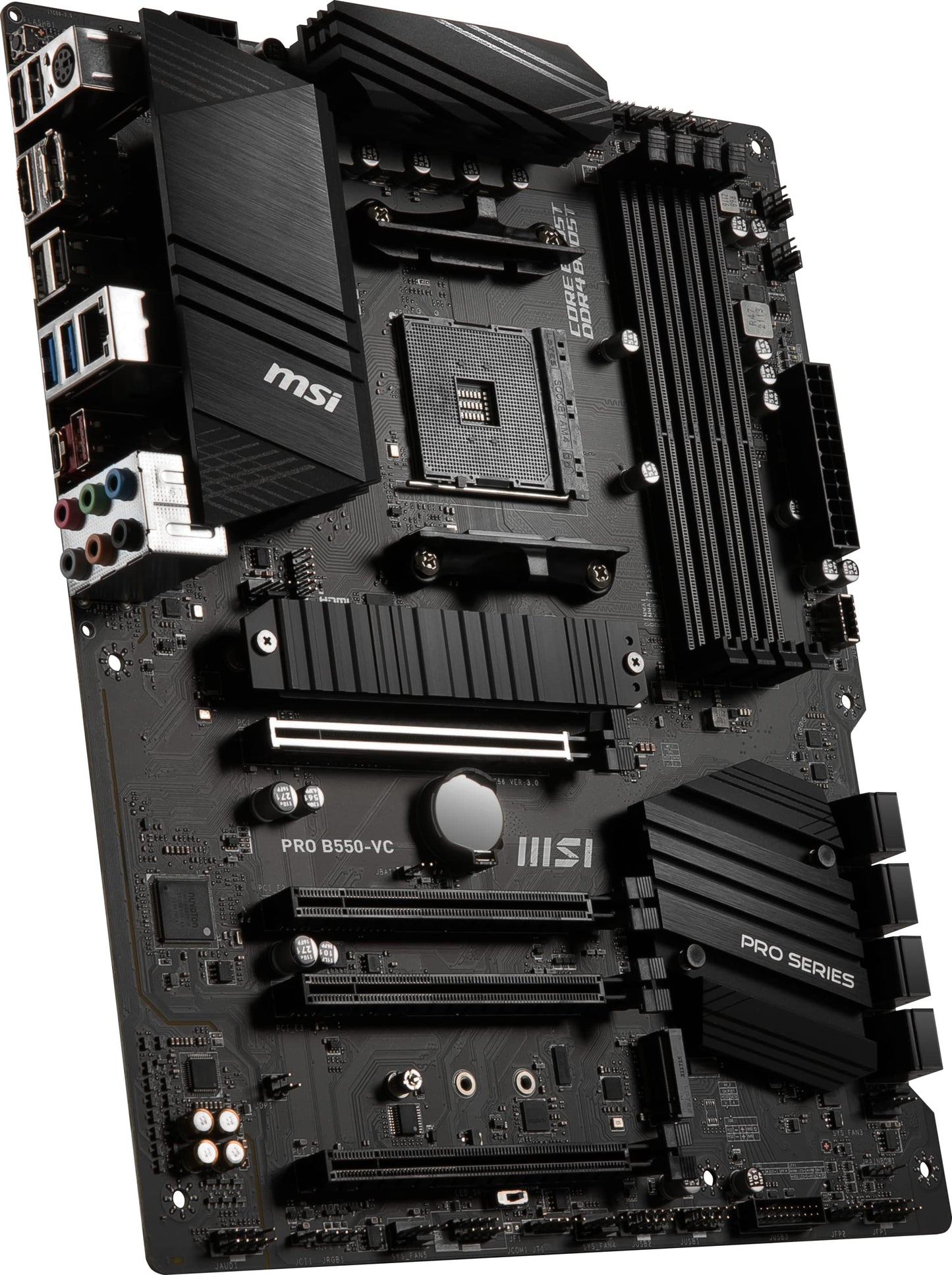 MSI PRO B550-VC ProSeries Motherboard (AMD AM4, DDR4, PCIe 4.0, SATA 6Gb/s, M.2, USB 3.2 Gen 2, HDMI/DP, ATX)