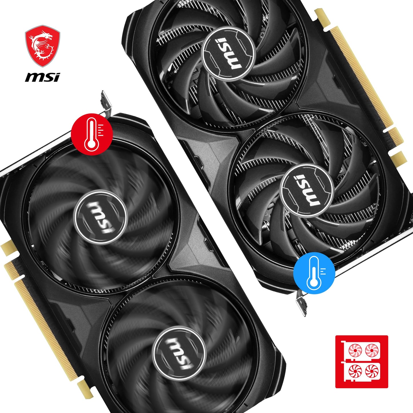 MSI GeForce RTX 4060 Ti Ventus 2X Black 8G OC Graphics Card -NVIDIA RTX 4060 Ti, 8GB GDDR6 Memory, 18Gbps, PCIe 4.0, DLSS3