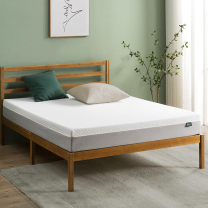 ZINUS 8 Inch Green Tea Essential Memory Foam Mattress [New Version], Full, Fiberglass Free, Medium Feel, Breathable Airflow Memory Foam, Certified Safe Foams & Fabric, Mattress in A Box White 8" Green Tea New Small Box