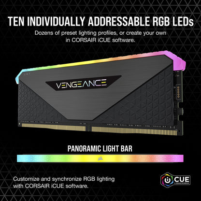 CORSAIR Vengeance RGB RT 32GB (2x16GB) DDR4 3600 (PC4-28800) C18 1.35V Desktop Memory