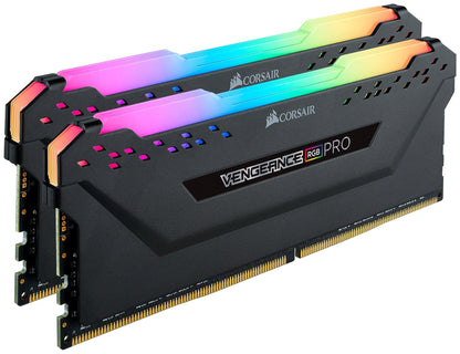 Corsair Vengeance RGB Pro 32GB (2x16GB) DDR4 3000 (PC4-24000) C15 Desktop Memory Black (CMW32GX4M2C3000C15)