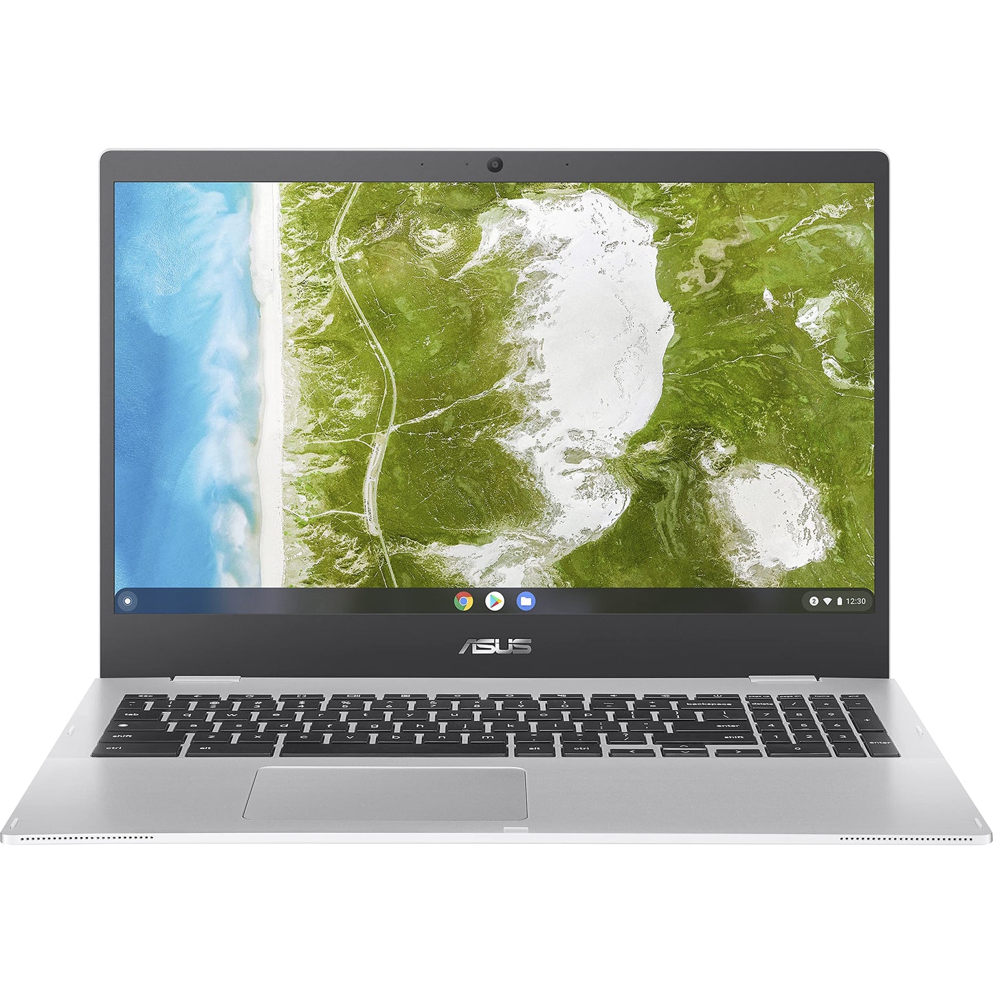 ASUS Chromebook CX1, 15.6" Full HD NanoEdge Display, Intel Celeron N4500 Processor, 64GB eMMC Storage, 8GB RAM, Chrome OS, Transparent Silver, CX1500CKA-DH01-CB