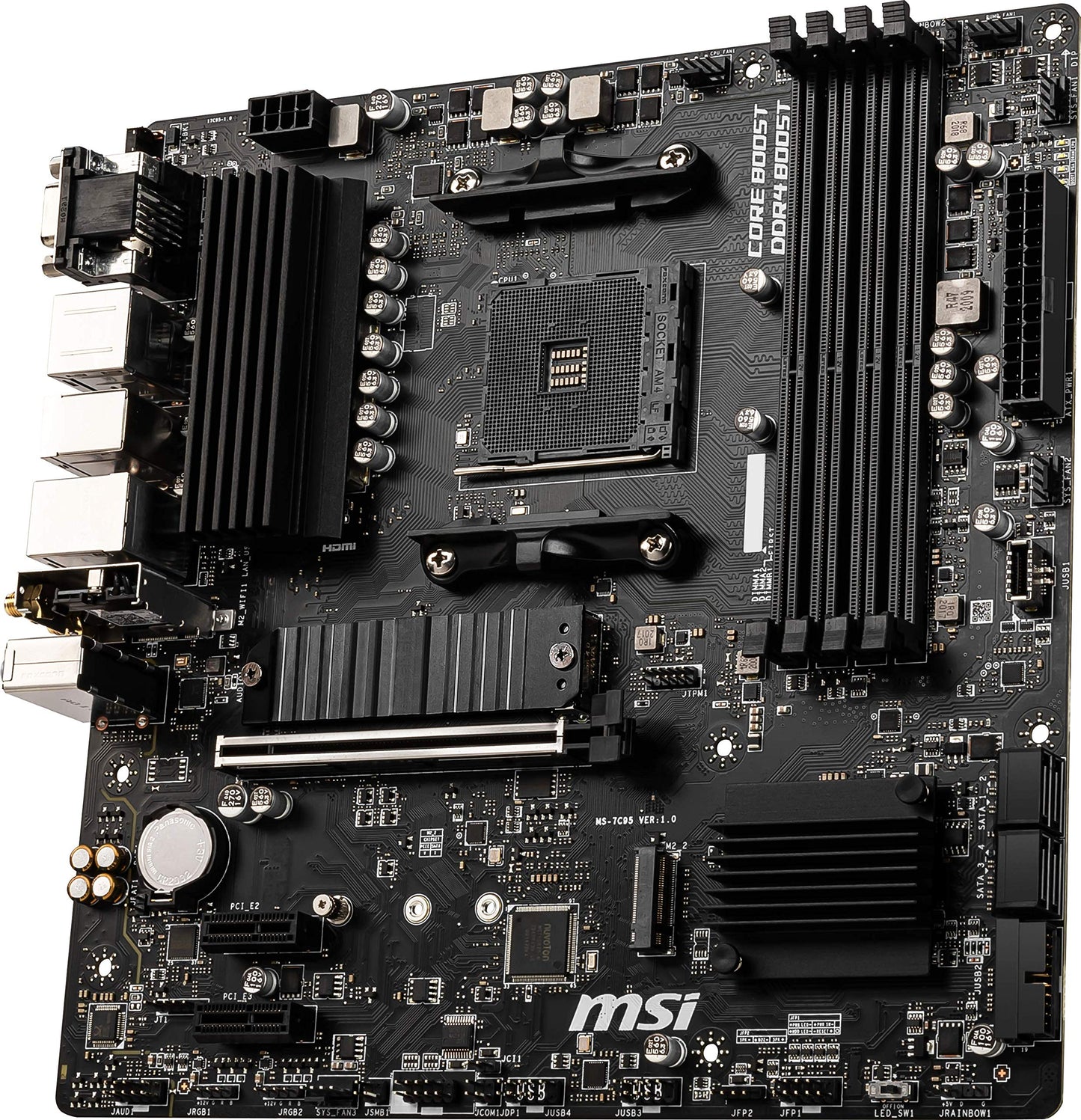 MSI B550M PRO-VDH WiFi ProSeries Motherboard (AMD AM4, DDR4, PCIe 4.0, SATA 6Gb/s, M.2, USB 3.2 Gen 1, AX Wi-Fi 6, D-SUB/HDMI/DP, Micro-ATX)