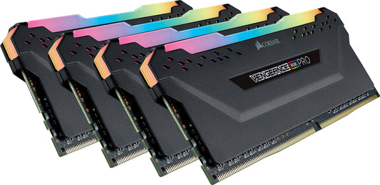 Corsair Vengeance RGB PRO 32GB (4x8GB) DDR4 2666MHz C16 LED Desktop Memory, Black