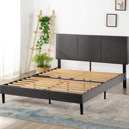 ZINUS Cambril Upholstered Platform Bed Frame with Sustainable Bamboo Slats/No Box Spring Needed/Mattress Foundation/Easy Assembly, Full