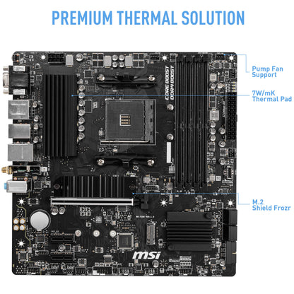 MSI B550M PRO-VDH WiFi ProSeries Motherboard (AMD AM4, DDR4, PCIe 4.0, SATA 6Gb/s, M.2, USB 3.2 Gen 1, AX Wi-Fi 6, D-SUB/HDMI/DP, Micro-ATX)