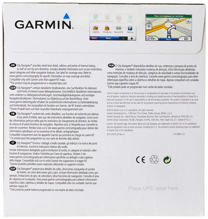 Garmin City Navigator for Detailed Maps of Major Metropolitan Areas in Europe (microSD/SD Card) Standard Packaging