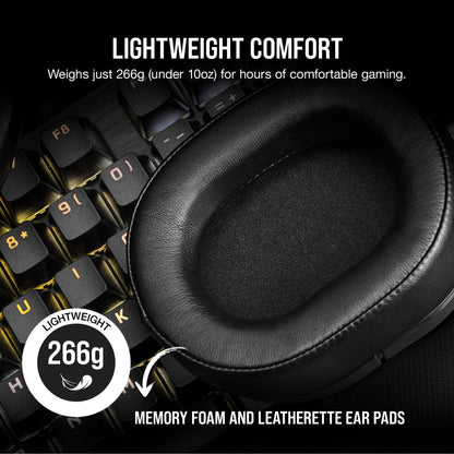 CORSAIR HS55 WIRELESS Multiplatform Lightweight Gaming Headset With Bluetooth - Dolby 7.1 Surround Sound - iCUE Compatible - PC, PS5, PS4, Nintendo Switch, Mobile - Black HS55 WIRELESS / Bluetooth Carbon