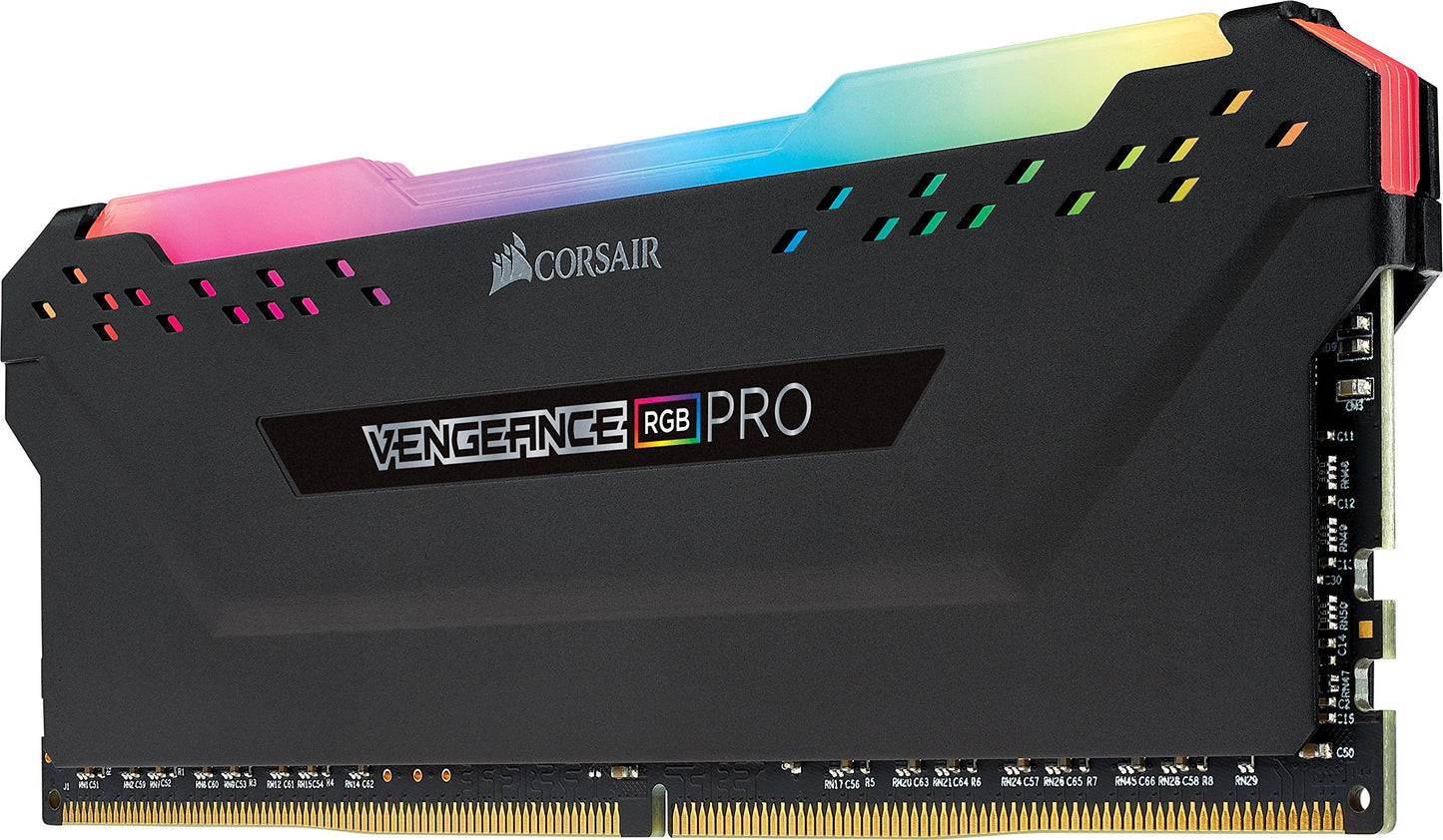 Corsair Vengeance RGB PRO 32GB (4x8GB) DDR4 2666MHz C16 LED Desktop Memory, Black