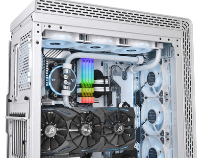 Thermaltake TOUGHRAM RGB White DDR4 4000MHz 16GB (8GB x 2) 16.8 Million Color RGB Alexa/Razer Chroma/5V Motherboard Syncable RGB Memory R022D408GX2-4000C19A