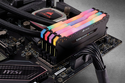 Corsair Vengeance RGB PRO 32GB (4x8GB) DDR4 2666MHz C16 LED Desktop Memory, Black