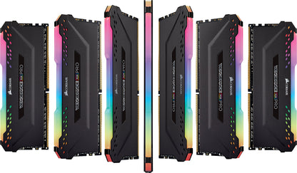 Corsair Vengeance RGB PRO 32GB (4x8GB) DDR4 2666MHz C16 LED Desktop Memory, Black