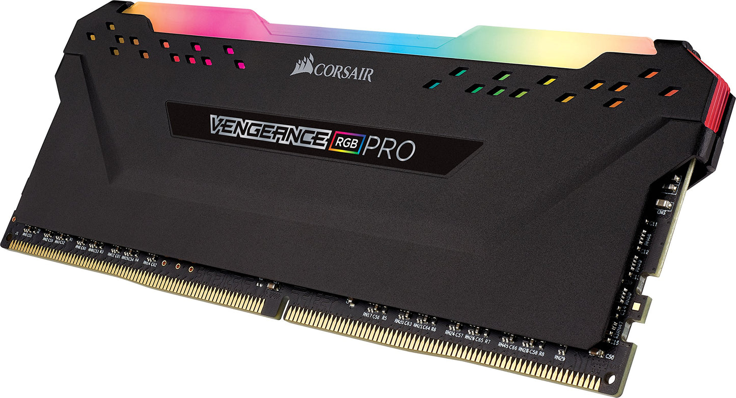 Corsair Vengeance RGB Pro 32GB (4x8GB) DDR4 3200MHz C16 LED Desktop Memory - Black