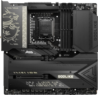 MSI MEG Z790 GODLIKE Gaming Motherboard (Supports 12th/13th Gen Intel Processors, LGA 1700, DDR5, PCIe 5.0, M.2, 2.5Gbps LAN, USB 3.2 Gen2, Wi-Fi 6E, Thunderbolt, E-ATX) E.ATX