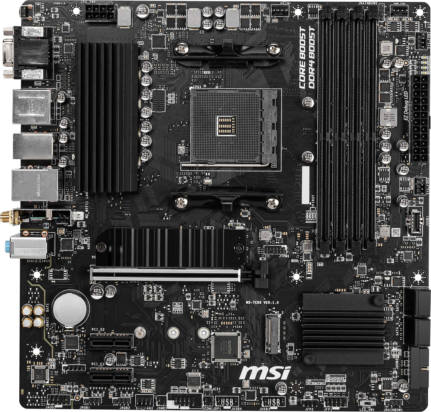 MSI B550M PRO-VDH WiFi ProSeries Motherboard (AMD AM4, DDR4, PCIe 4.0, SATA 6Gb/s, M.2, USB 3.2 Gen 1, AX Wi-Fi 6, D-SUB/HDMI/DP, Micro-ATX)